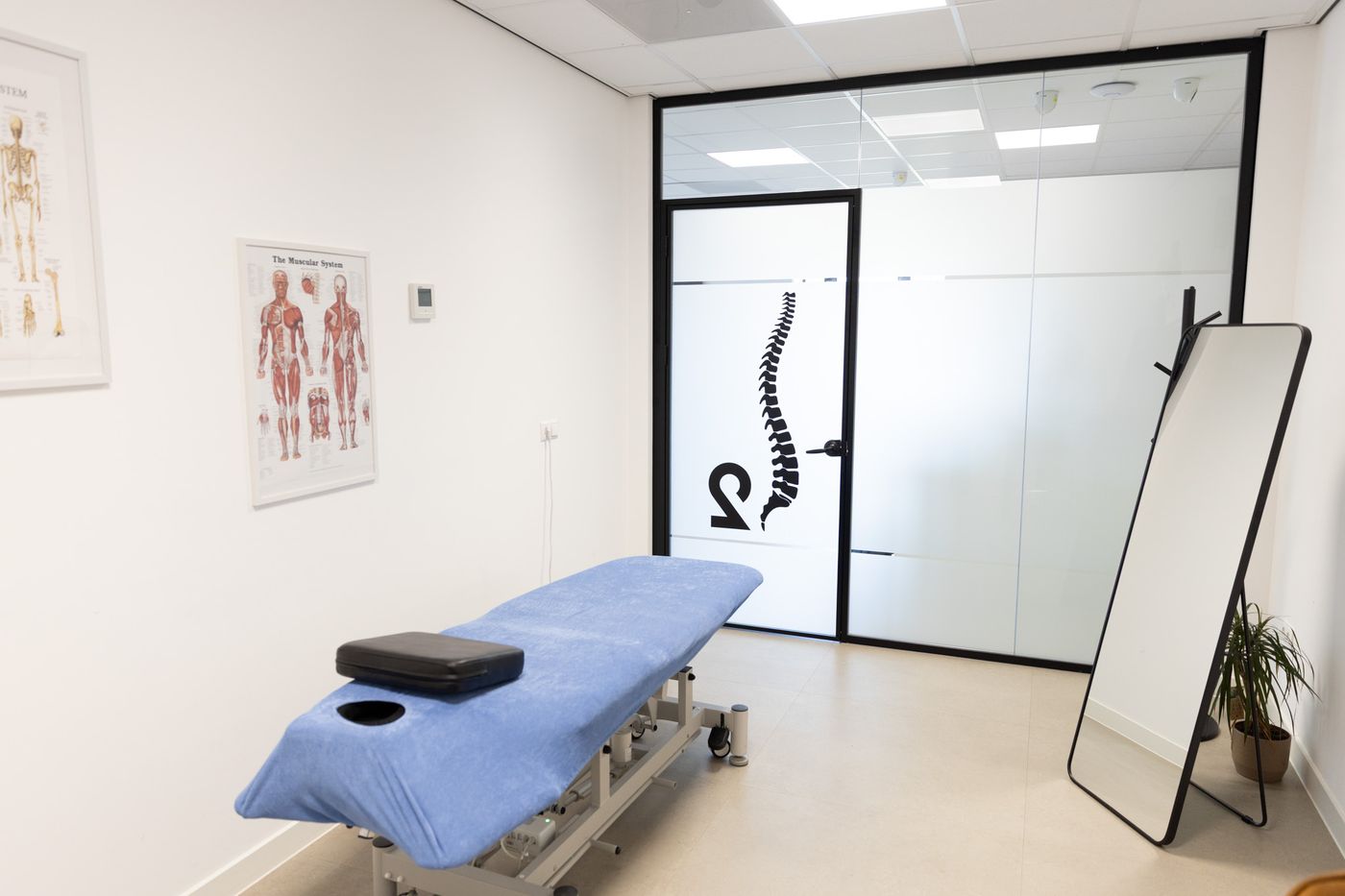 Een behandelkamer bij Beweegcentrum Lenta